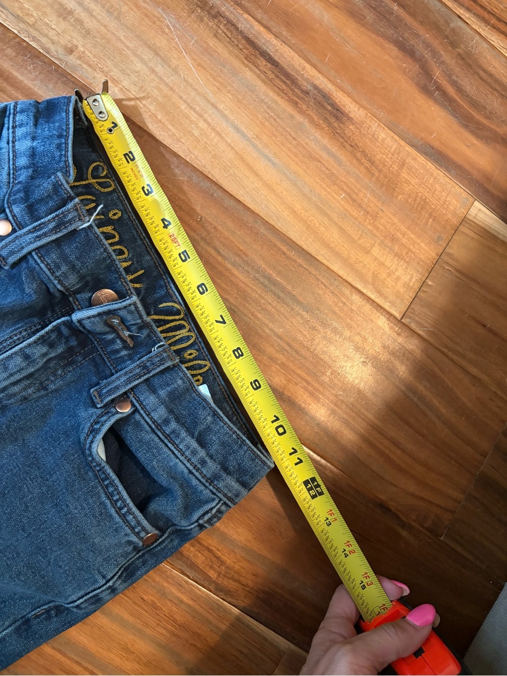 Wrangler x Lainey Wilson Girls 12 Slim Bell Bottom Flare Jeans Western (0867) - Picture 9 of 10